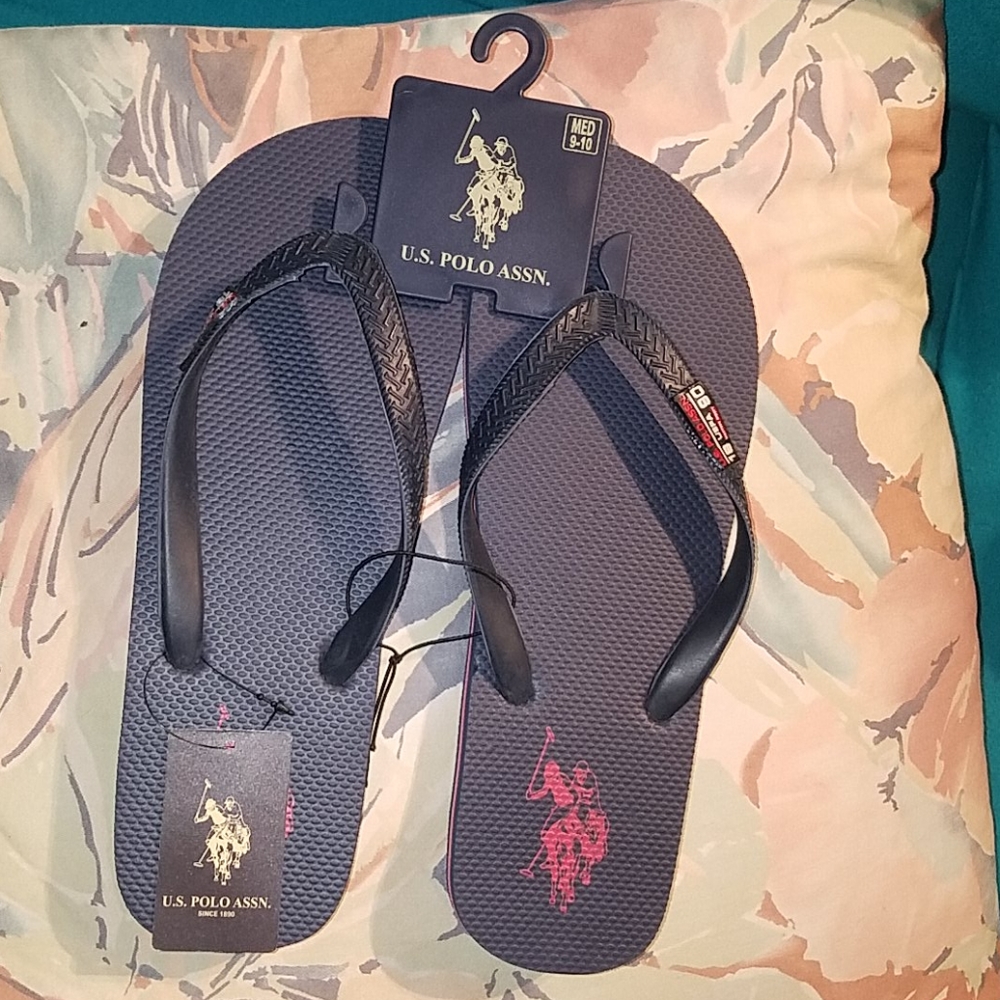 U.S. Polo Assn Navy Blue Flip Flops